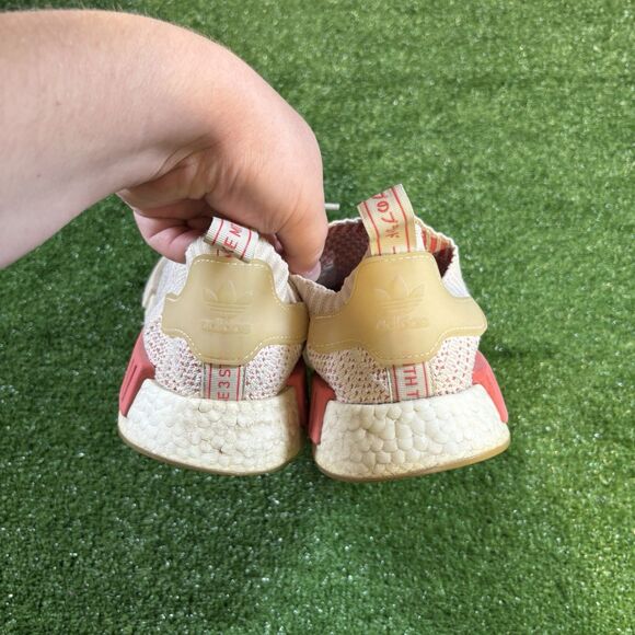 Adidas NMD R1 STLT Primeknit Women's Running Shoes in Linen/Pink Womens size 9 - Picture 4 of 6